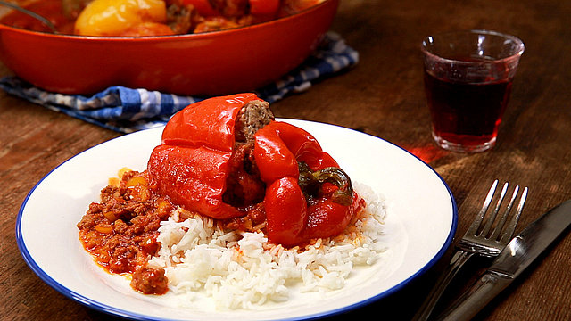 Gefüllte Paprika mit Hackfleisch nach Uroma Susanne