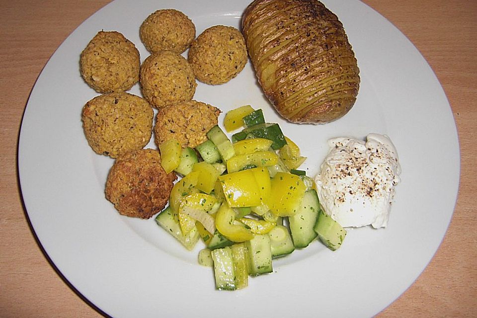 Schnelle Falafel in Pitabrot