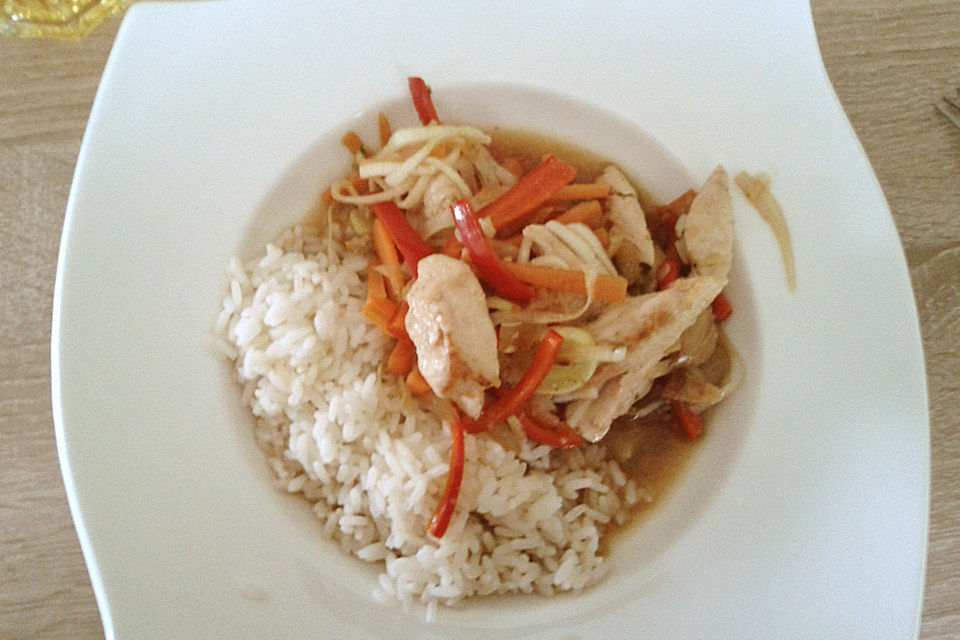 Huhn Thaistyle Garlic, Pepper and Ginger