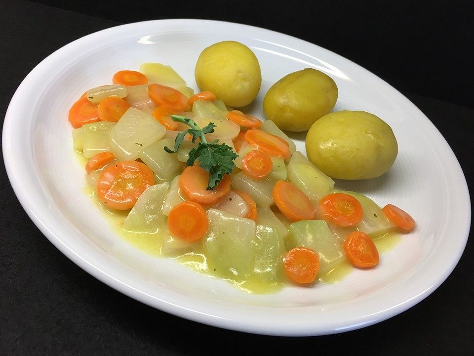 Karotten-Kohlrabi Gemüse mit sämiger Soße von NatureCook83| Chefkoch