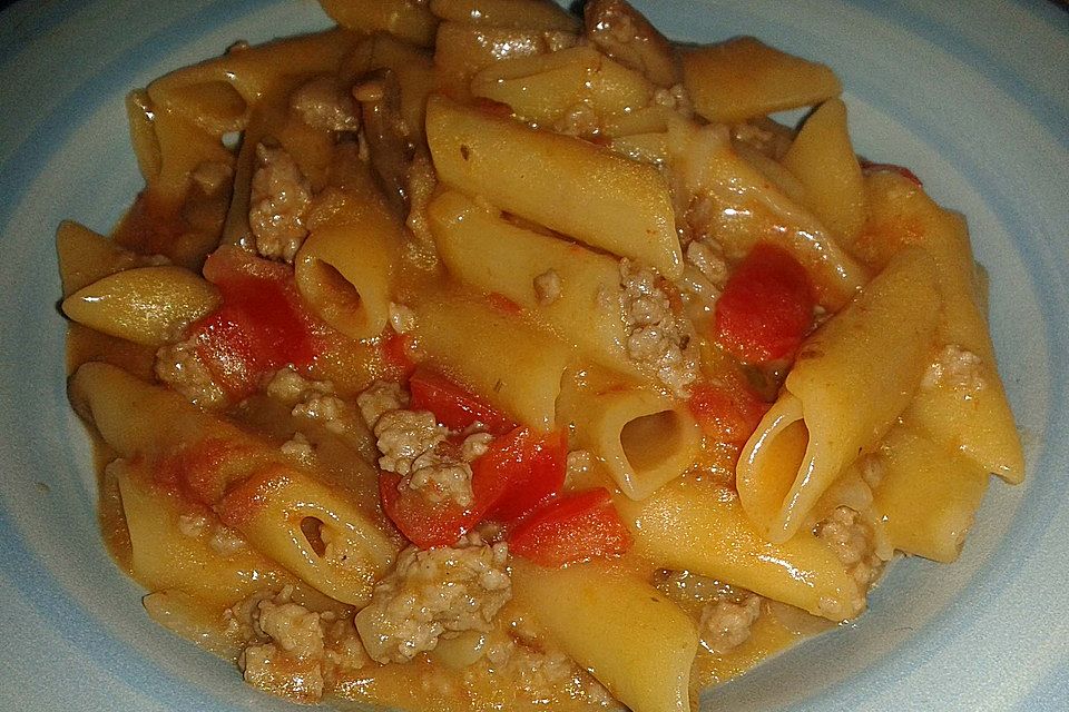 Bologneser Topf mit Champignons ohne Fix