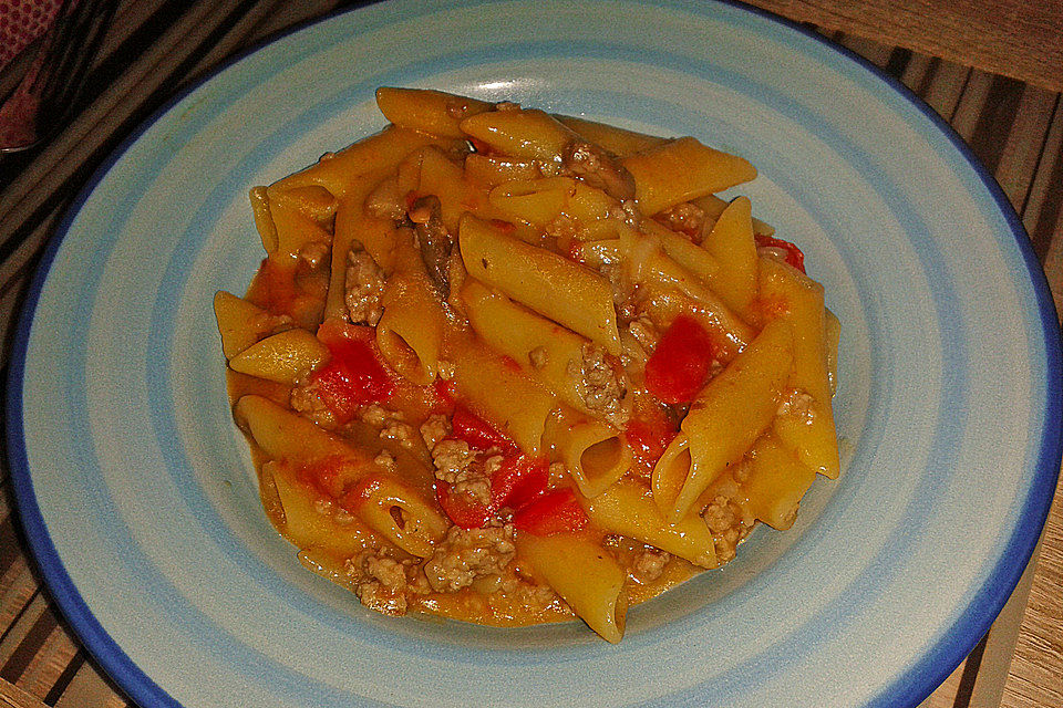 Bologneser Topf mit Champignons ohne Fix