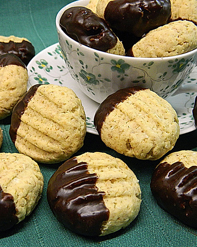 Hafer-Plätzchen mit Schokolade und Kokos