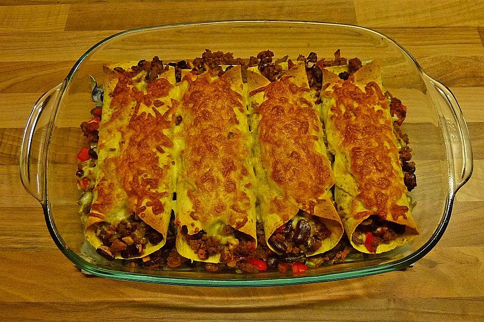 Mexikanischer Tortilla-Auflauf mit Hackfleisch