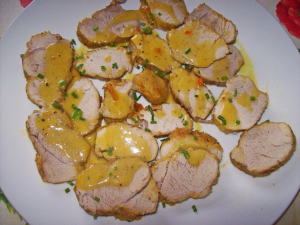 Schweinelende mit Orangen-Senf-Sauce von riga53 | Chefkoch