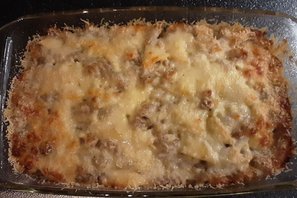 Nudelgratin mit Sauerkraut