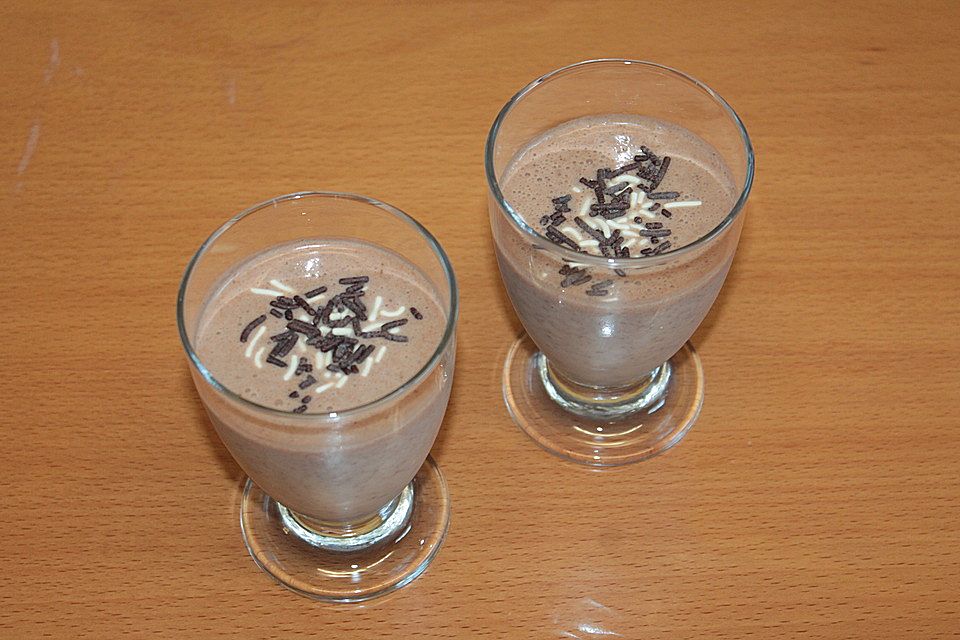 Bananenmilch mit Schokolade