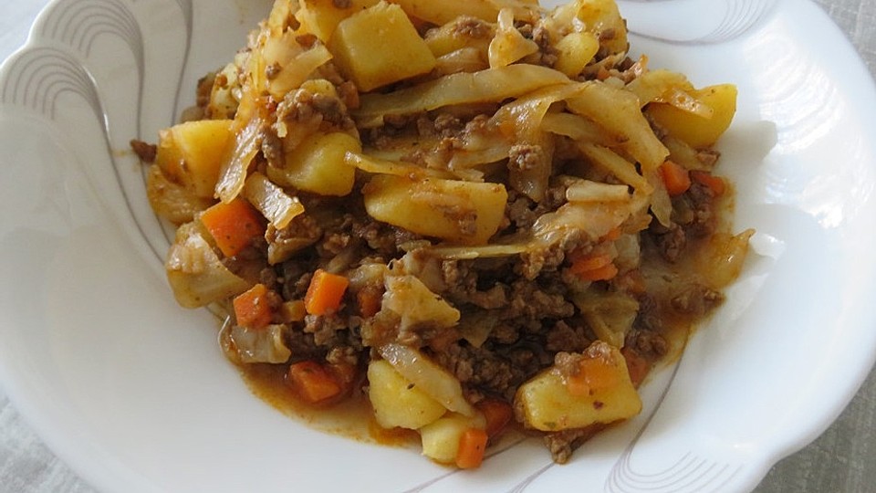 Weisskrauteintopf Mit Hackfleisch Chefkoch 