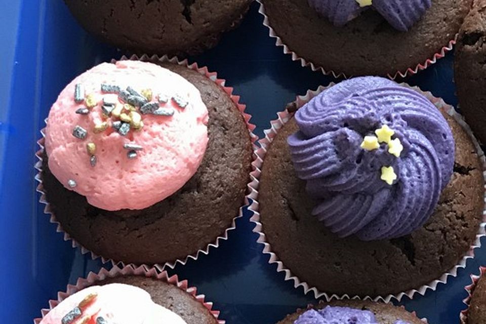 Blauer Schokotraum Cupcake