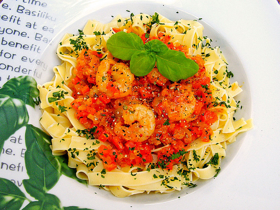 Bandnudeln mit Garnelen scharf von Engelmietz | Chefkoch