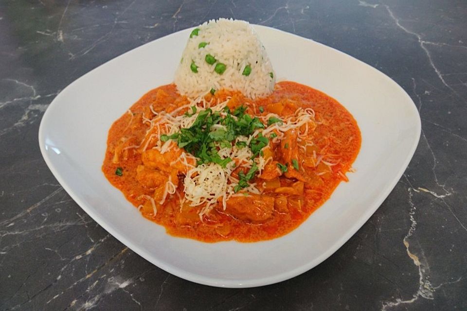 Paprika-Sahne-Hähnchen