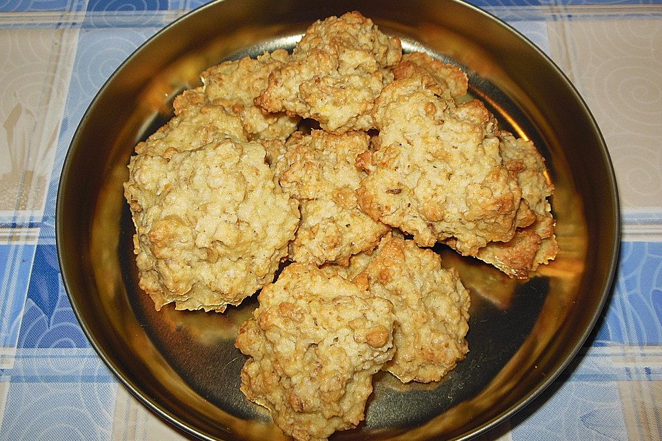 Hafer-Kokos-Kekse mit Marzipan