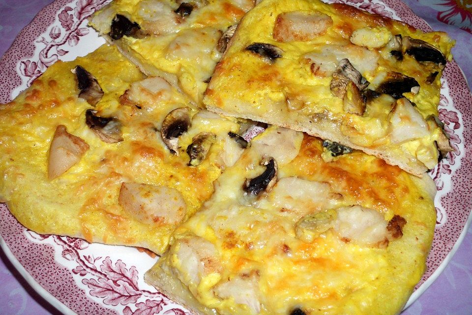 Pizza Curry-Chicken