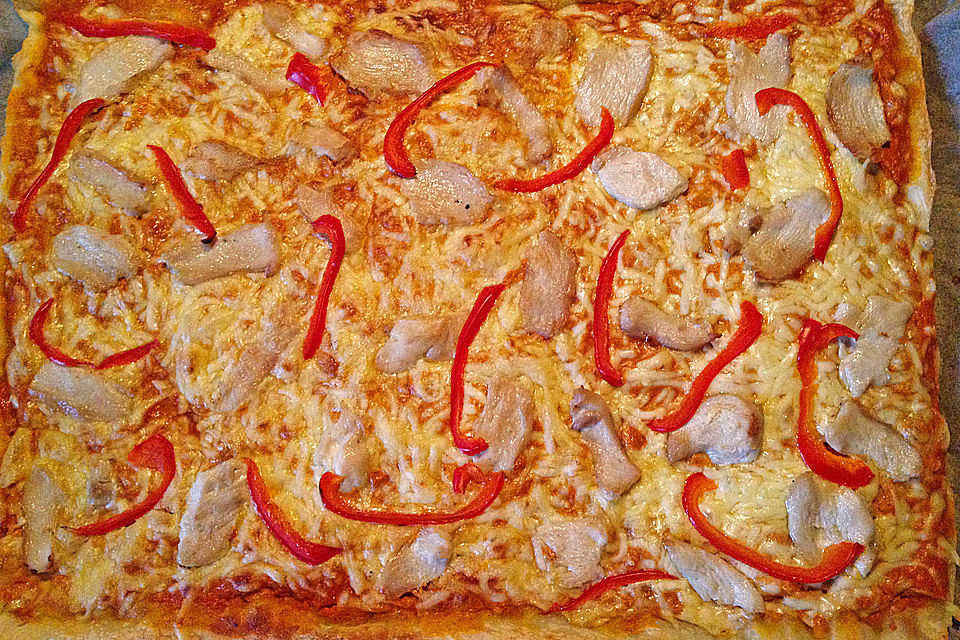 Pizza Curry-Chicken