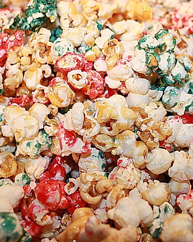 Buntes Karamell-Popcorn