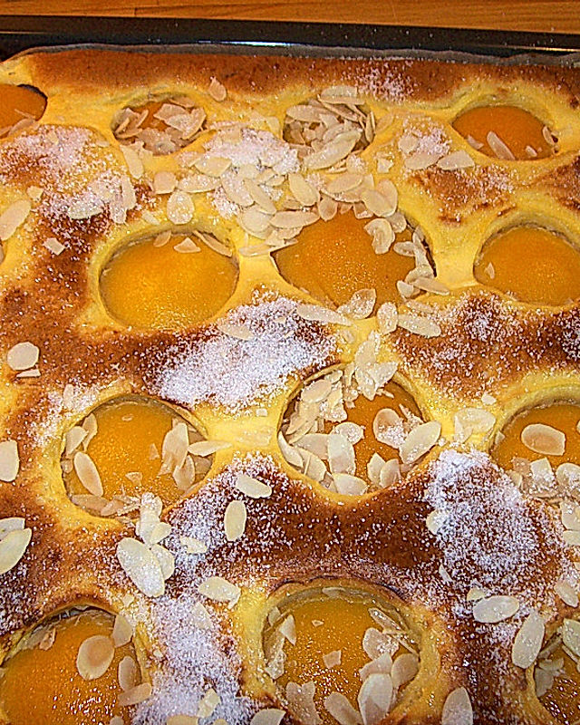 Pfirsich-Buttermilchkuchen vom Blech