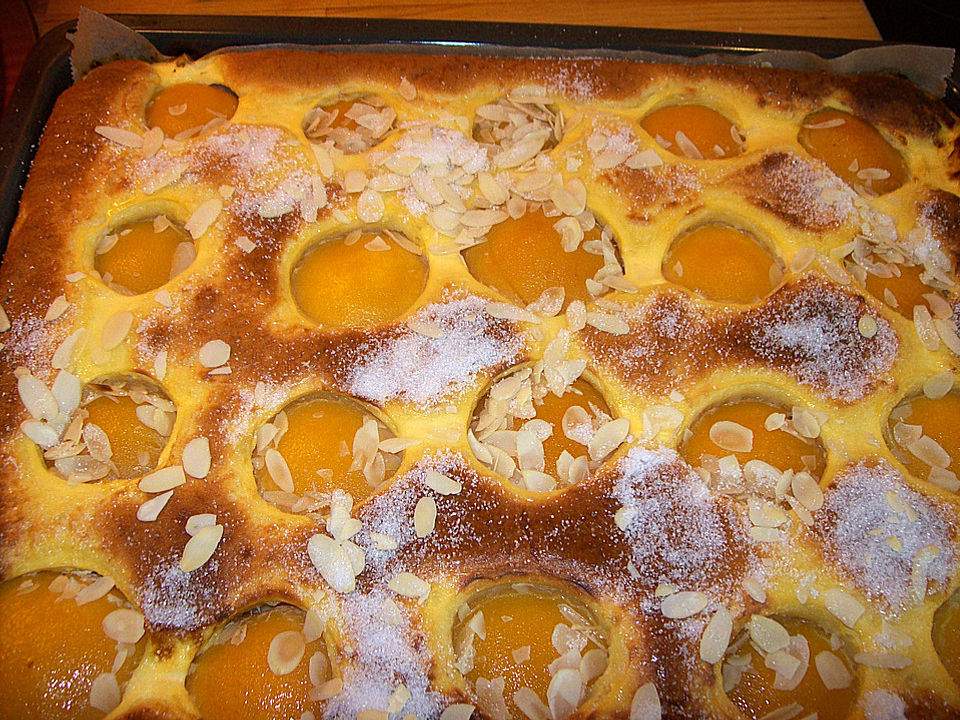 Pfirsich-Buttermilchkuchen vom Blech von riga53| Chefkoch