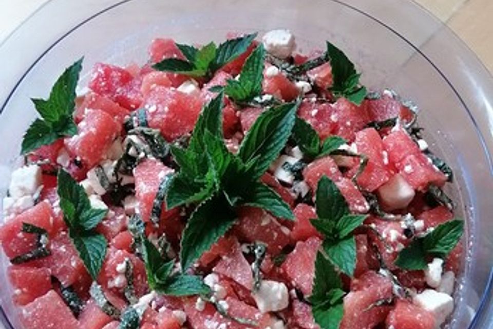 Melonensalat mit Feta