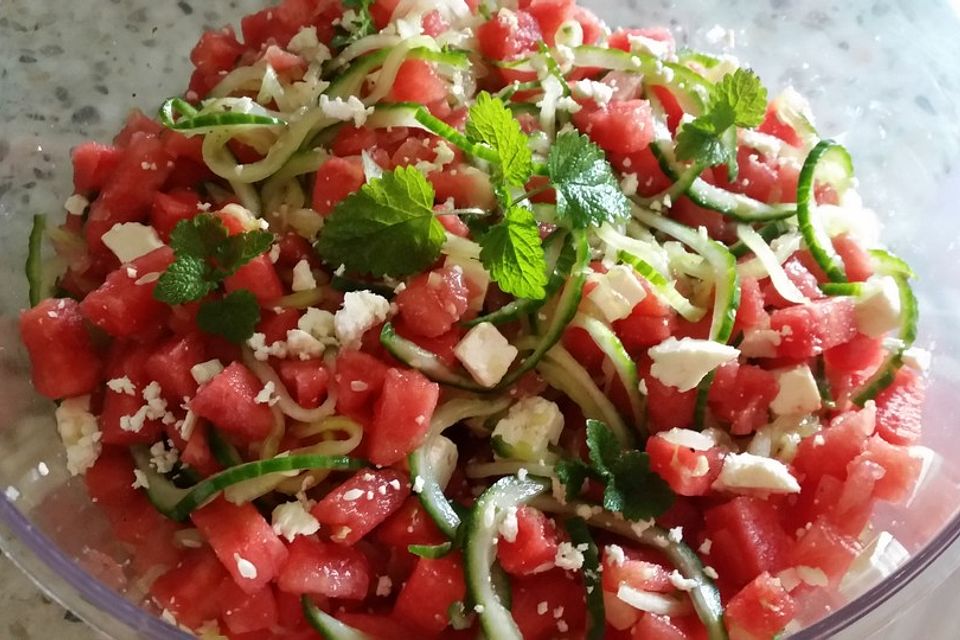 Melonensalat mit Feta