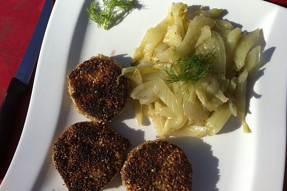 Butternusskürbis à la Cordon bleu mit Fenchelgemüse