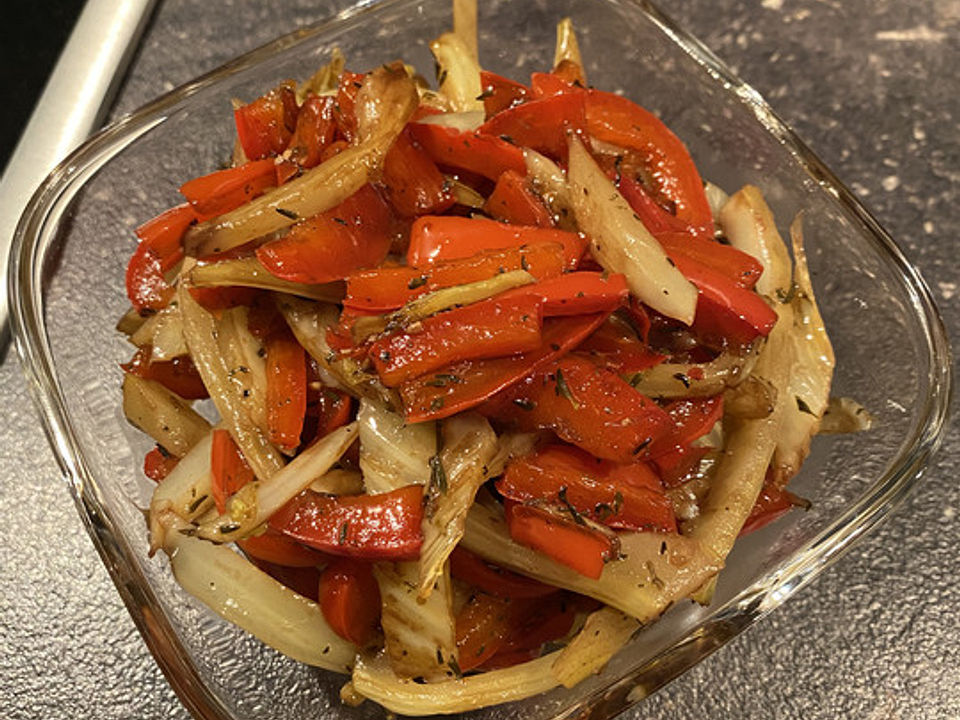 Lauwarmer Paprika-Fenchel-Salat von aureate| Chefkoch