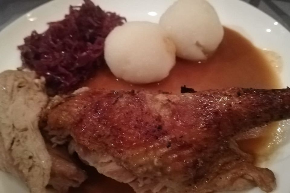 Gänsebraten mit Niedrigtemperatur