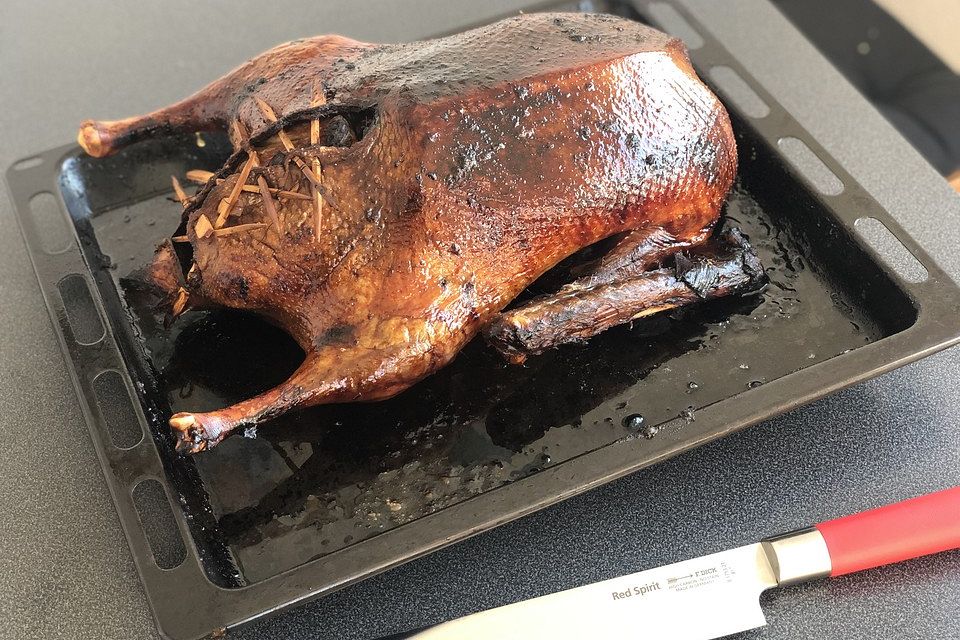 Gänsebraten mit Niedrigtemperatur