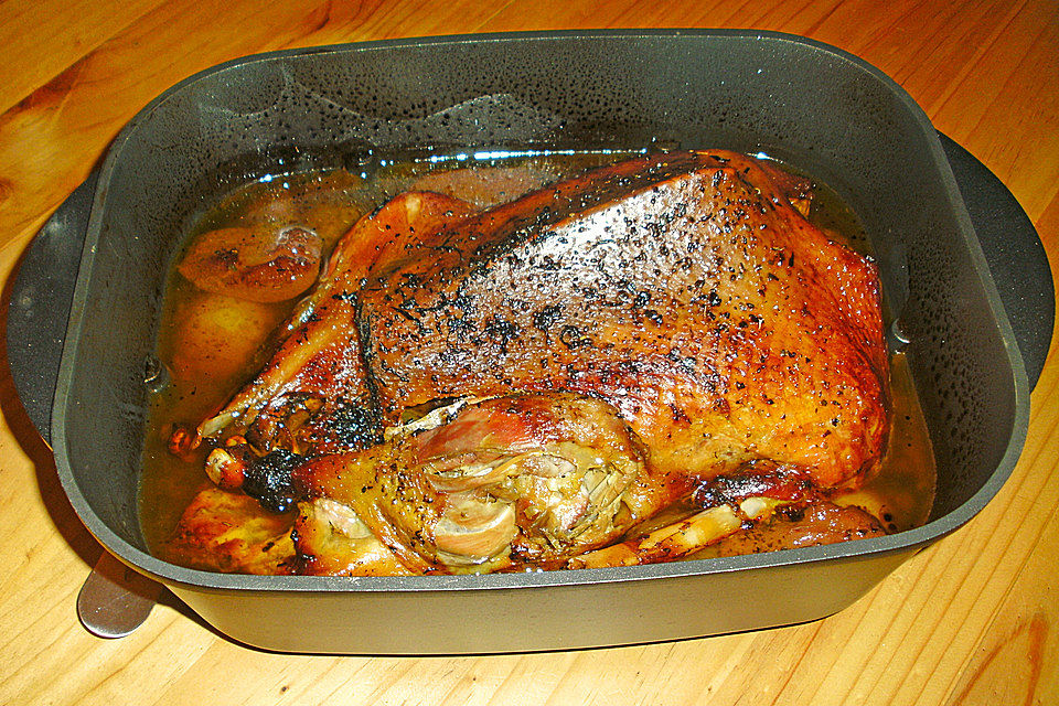 Gänsebraten mit Niedrigtemperatur