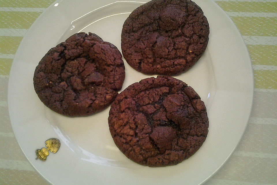 Leckere dunkle Chocolate Cookies