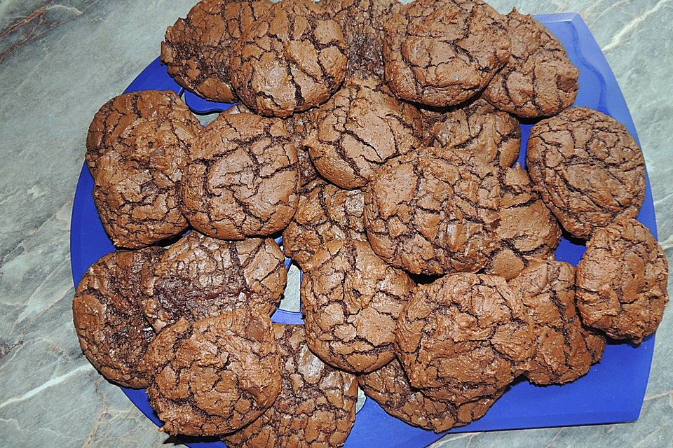 Leckere dunkle Chocolate Cookies