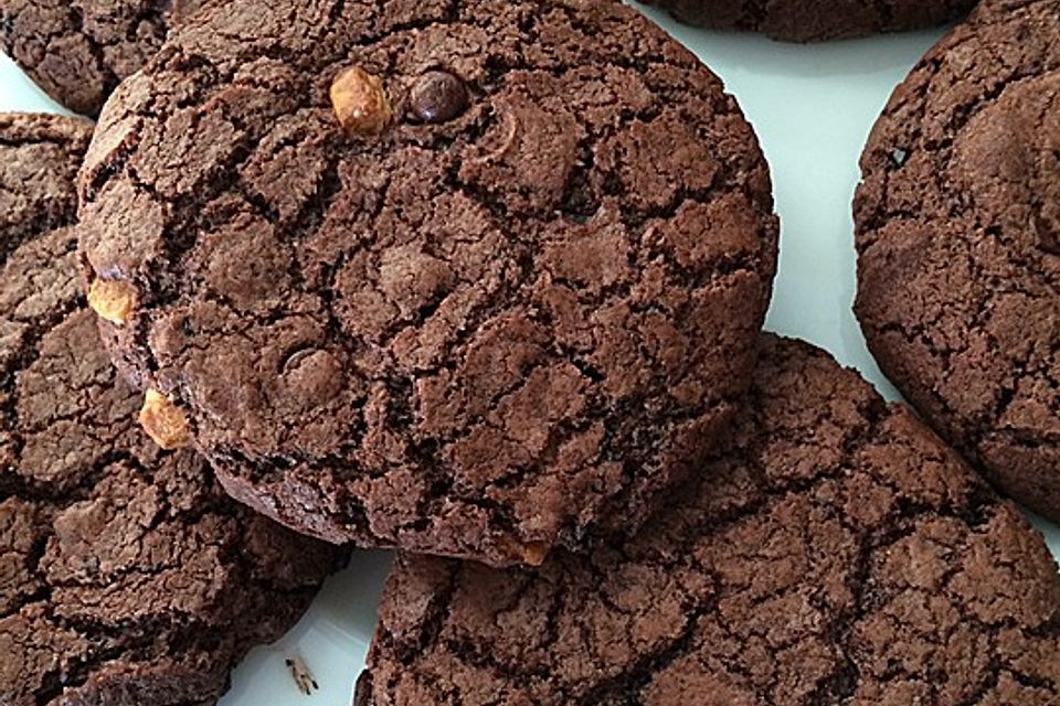 Leckere dunkle Chocolate Cookies