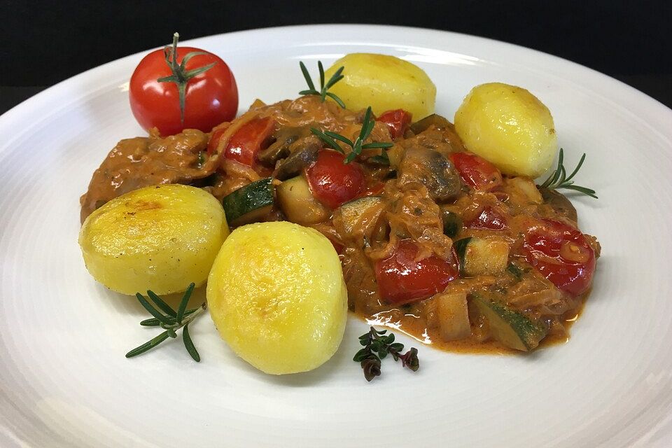 Vegetarische Champignon-Zucchini-Sauce