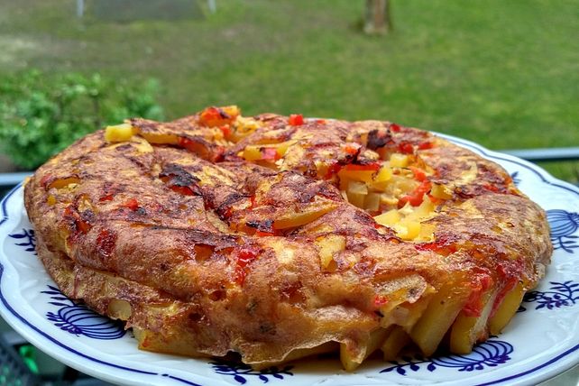 Schnelle Tortilla mit Kartoffeln und Paprika von Koelkast| Chefkoch