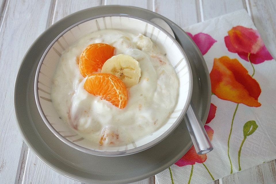 Mandarinen-Bananen-Joghurt-Dessert