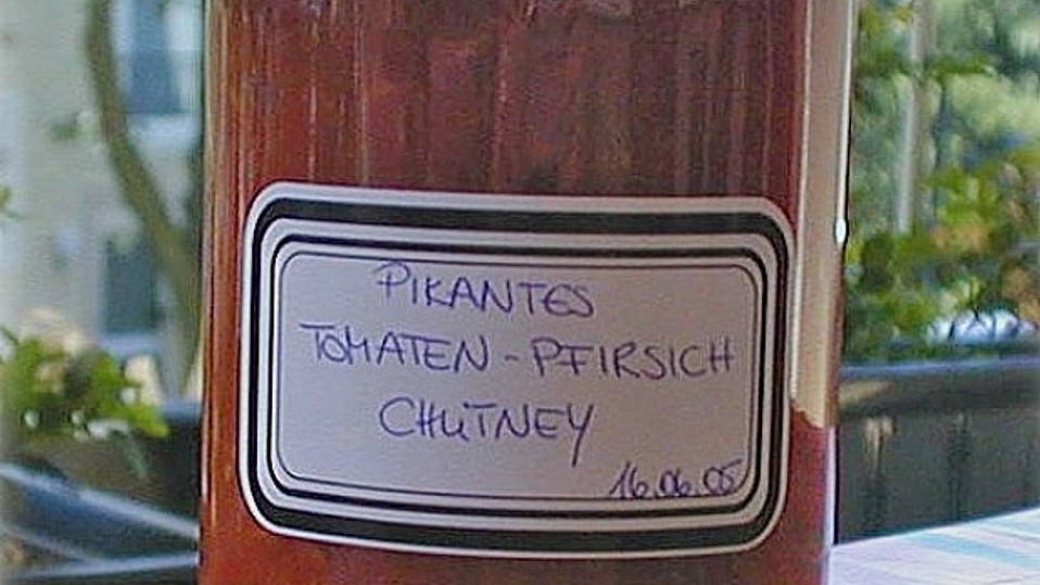 Pikantes Tomaten-Pfirsich-Chutney von Aurora Pikantes Tomaten-Pfirsich-Chutney von Aurora