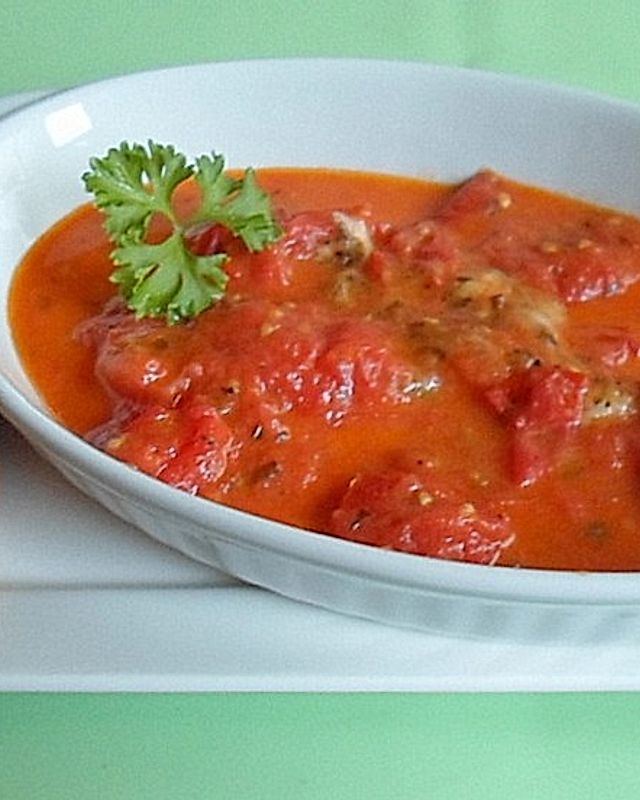 Geschmolzene Mozzarella-Tomaten
