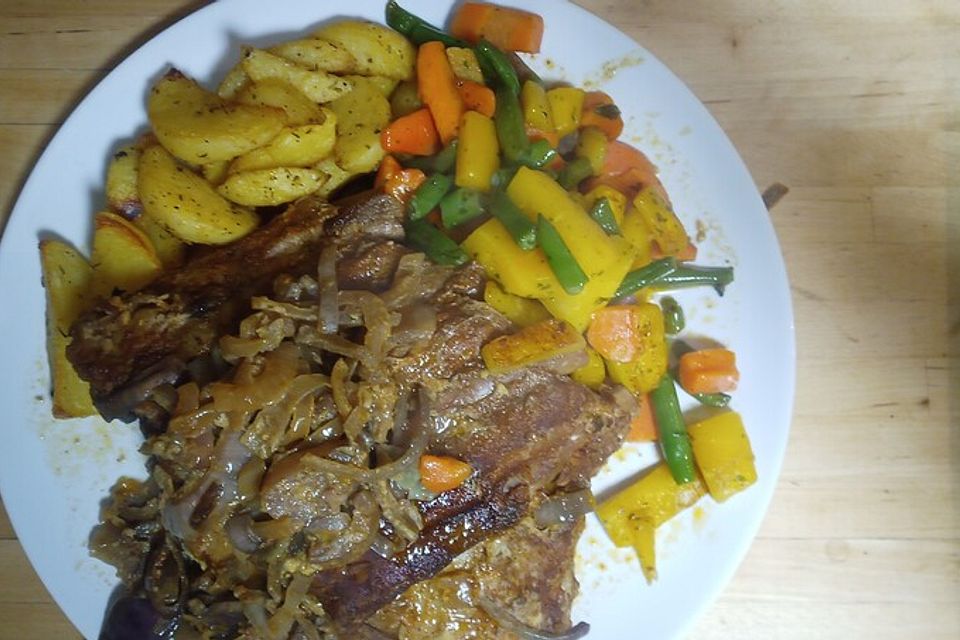 Amerikanische BBQ Spareribs die auf der Zunge zergehen