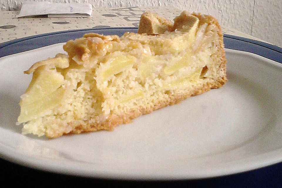 Obstkuchen ohne Fett, einfach und saftig