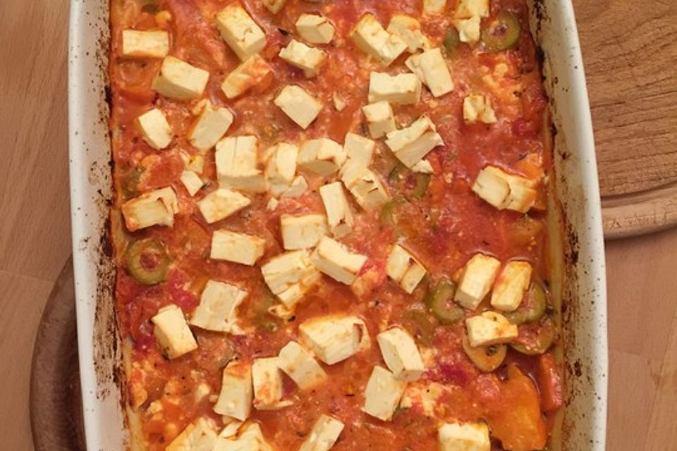 Kürbis-Feta-Tomaten-Auflauf