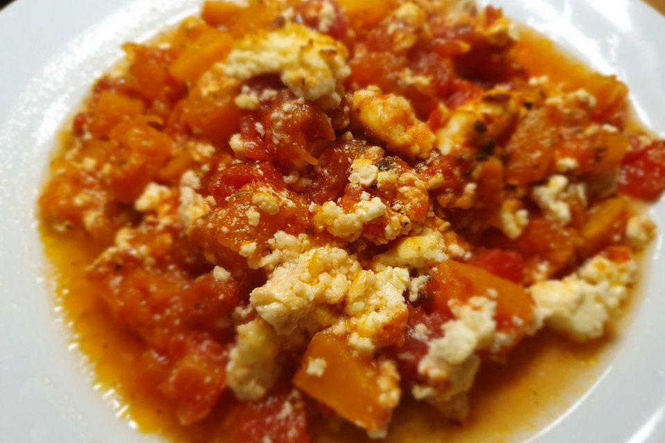 Kürbis-Feta-Tomaten-Auflauf