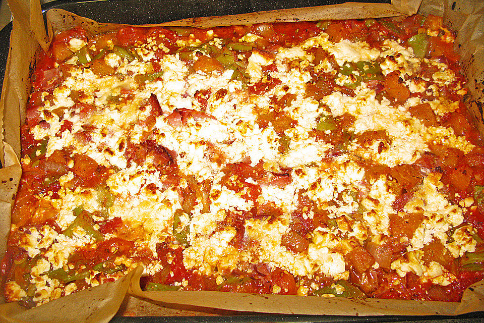 Kürbis-Feta-Tomaten-Auflauf