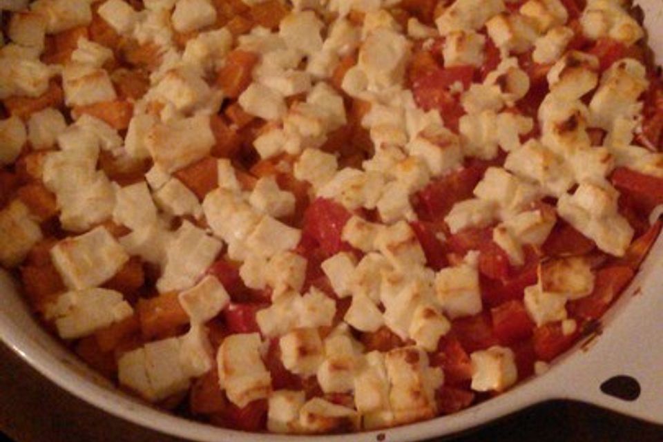 Kürbis-Feta-Tomaten-Auflauf