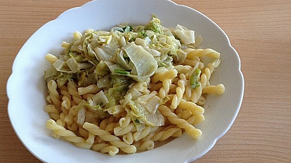 Penne Mit Zuckerhut Sahne Sauce Von Larasusan Chefkoch 