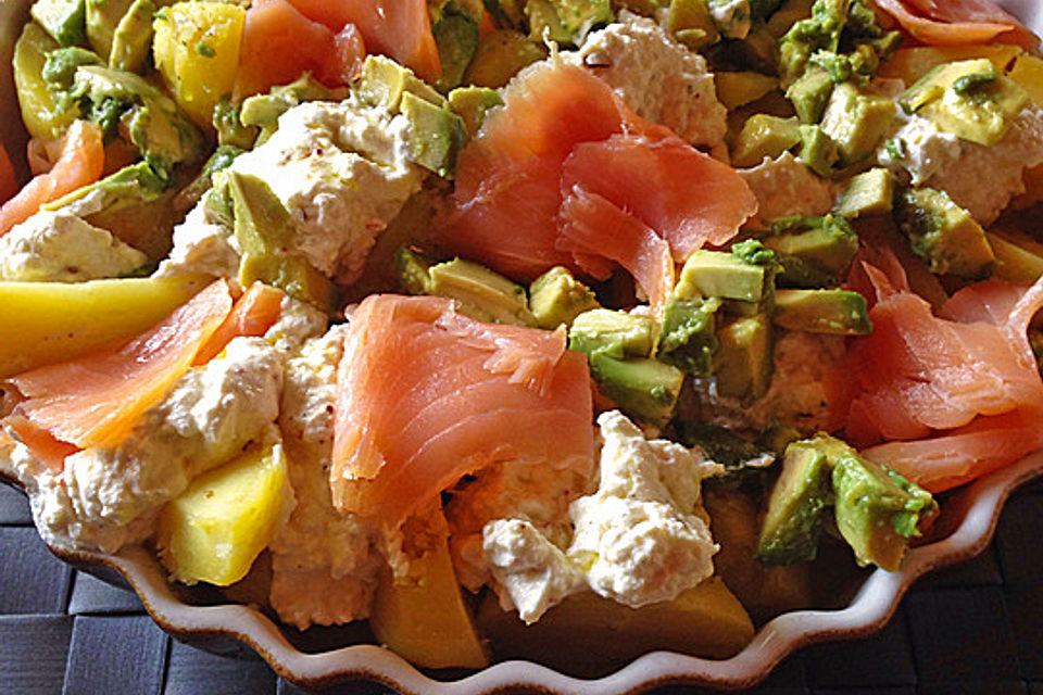 Ricotta-Avocado-Dip mit Pellkartoffeln Ricotta-Avocado-Dip mit Pellkartoffeln