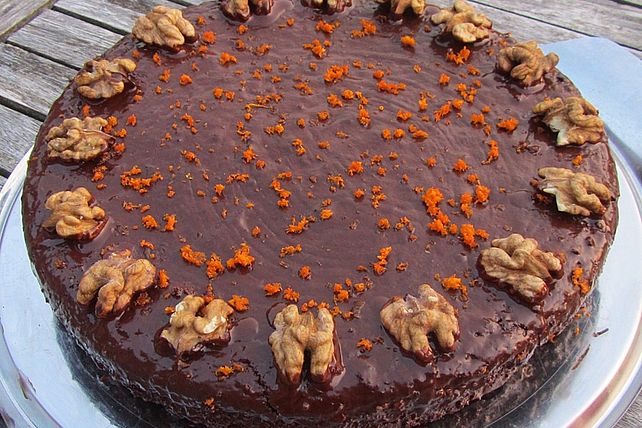 Karotten-Walnuss-Orangen Kuchen von friederike701| Chefkoch