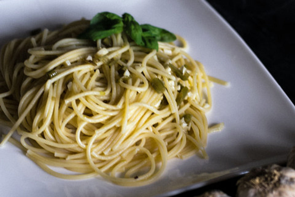 Chili - Spaghetti mit Knoblauch