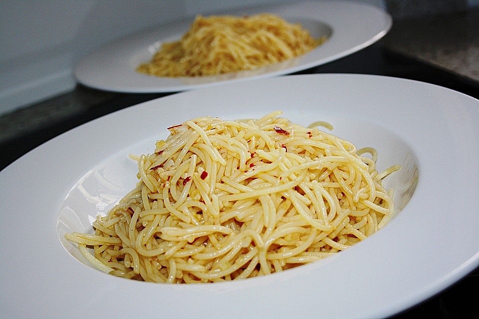 Chili - Spaghetti mit Knoblauch