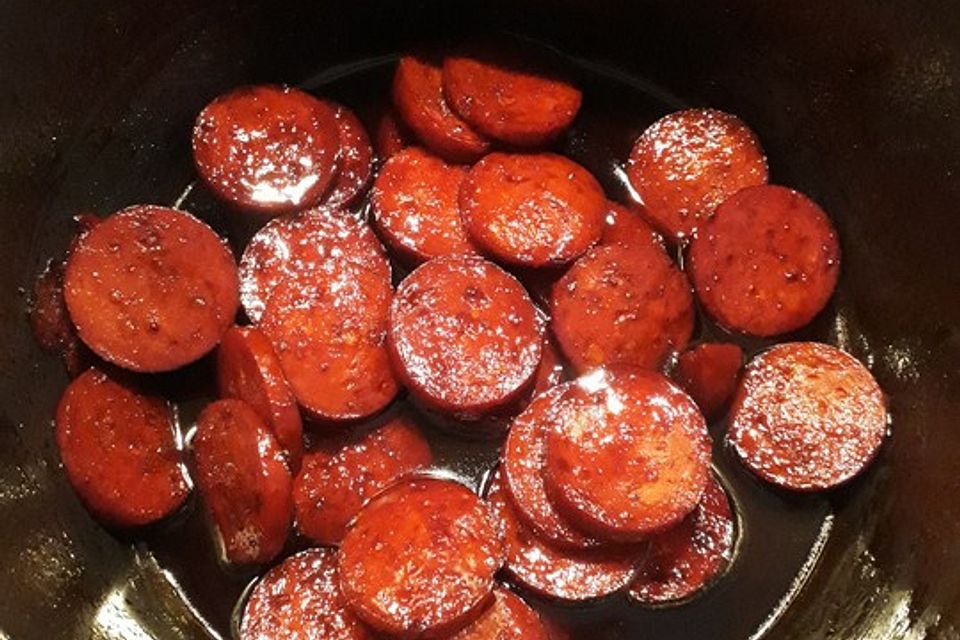 Chorizo in Honig-Rotweinsud