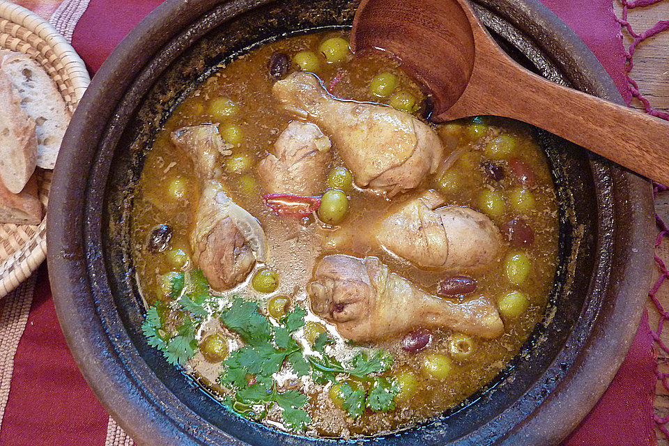 Marokkanische Hähnchen-Tajine mit Salzzitronen