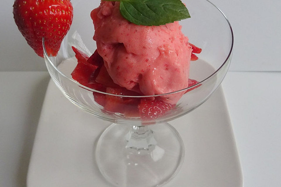 Erdbeersorbet